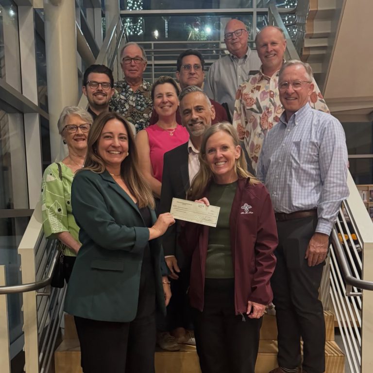 Mesa Arts Center Foundation Mesa HoHoKam Nicolle Karantinos presented a grant to Mesa Arts Center Executive Director Mandy Tripoli and members of the Mesa Arts Center Foundation Board. The grant supports LIT INK, which uses poetry, hip hop, and drama to promote literacy and social-emotional growth.