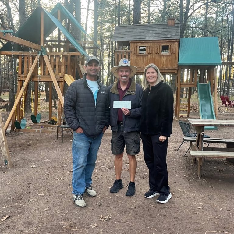 Red Hawk Ranch Mesa HoHoKam David Tow presented a Foundation grant to Red Hawk Ranch. The funds support outdoor activities and sports opportunities for children in foster care.