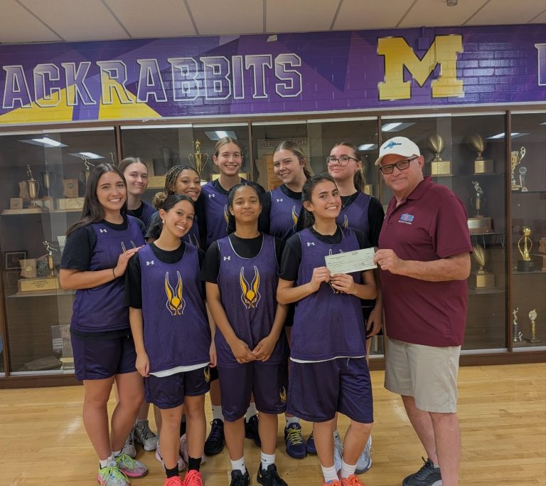 Mesa High School Girls Basketball Mesa HoHoKam Mark Grant presented a Foundation grant to the Mesa High School Girls Basketball Team. The funds support equipment, resources, and opportunities for student-athletes.